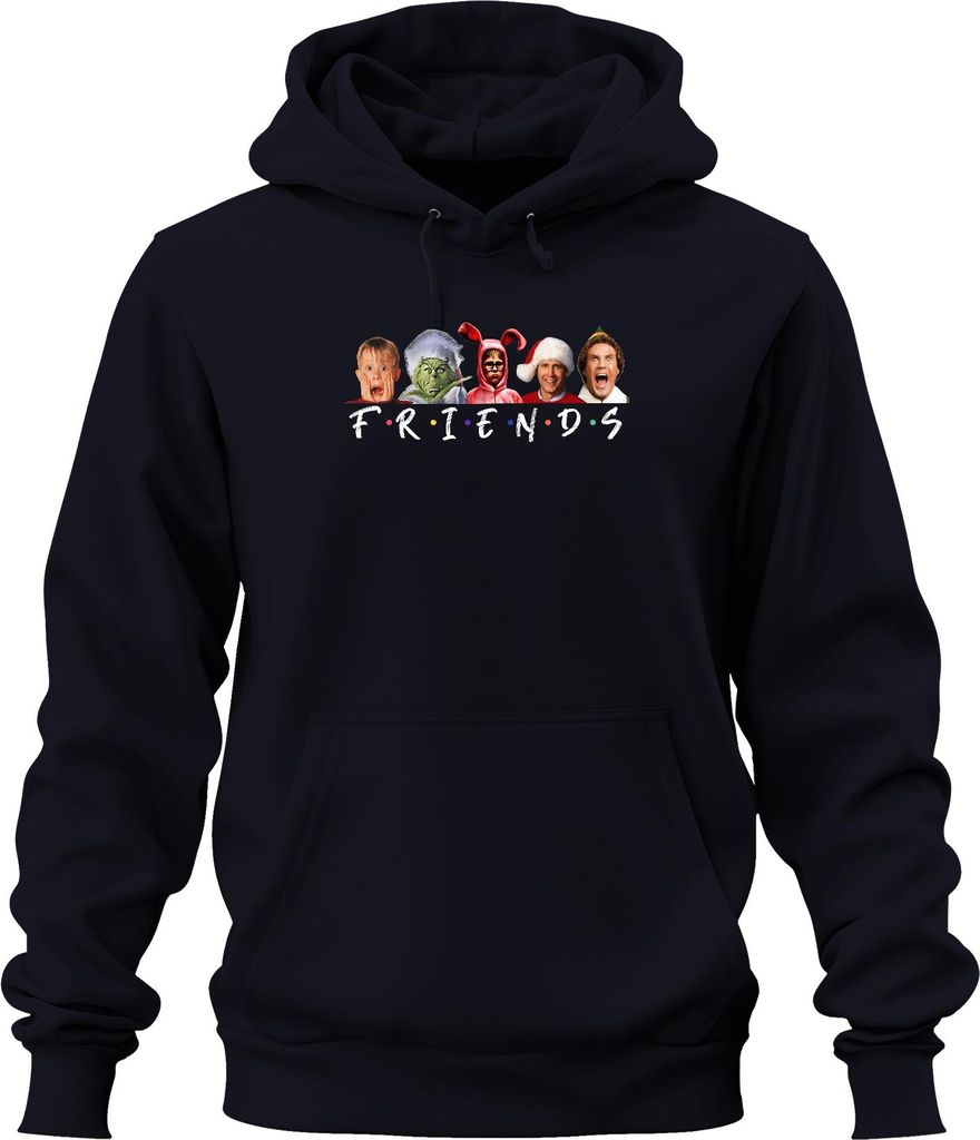 Friends Fröhliche Weihnachten Weihnachtsfilme - Christmas Xmas Uni Hoodie Kapuzenpullover, Navy, M