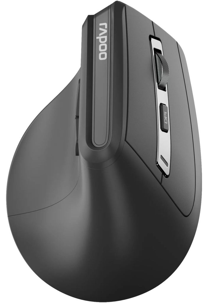Rapoo EV310M, draadloze ergonomische muis, donkergrijs Productafbeelding 