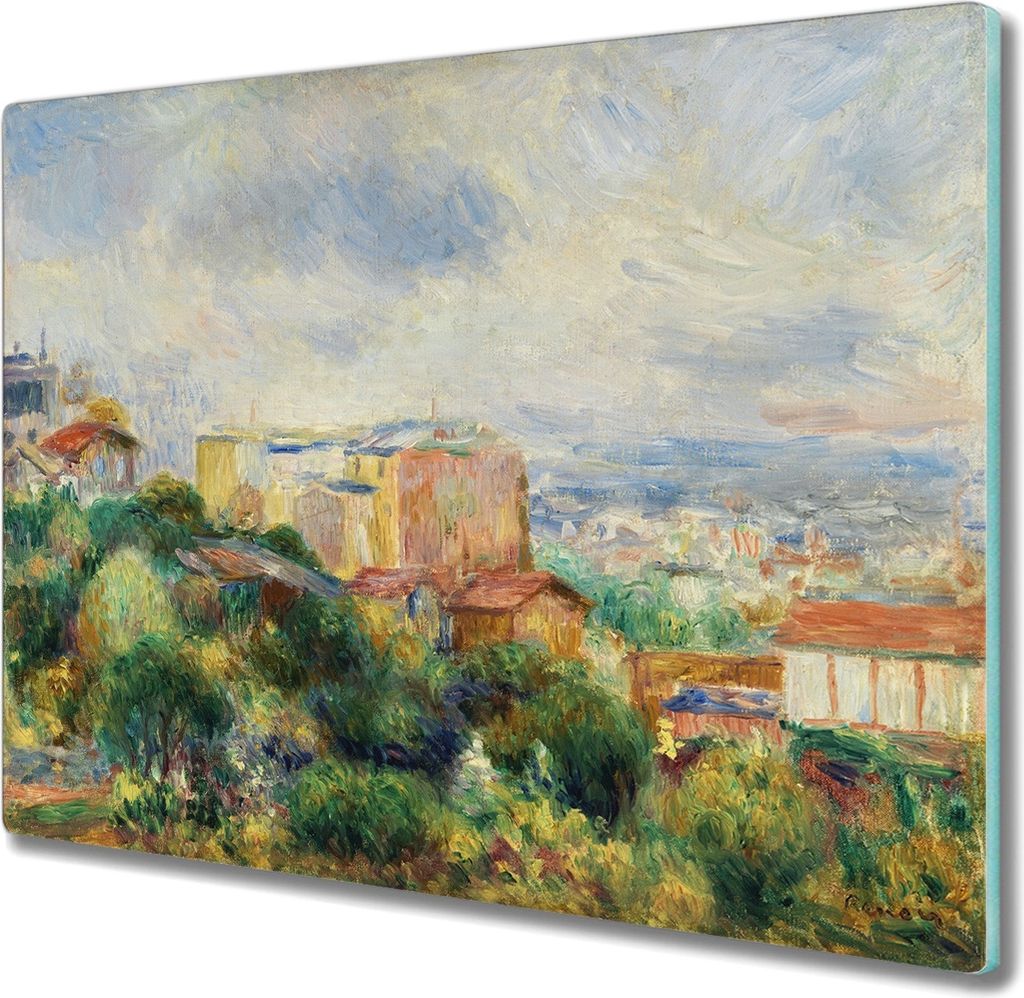 Coloray Herdabdeckplatte 60x52 cm Schneidebrett Kochplattenabdeckung Küchenbrett Hackbrett - Der Blick von Montmartre