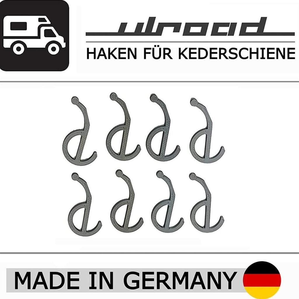8X Haken Markise Wohnmobil Öse passend für Fiamma Thule Omnistor Kederschiene 7mm Markisenhaken