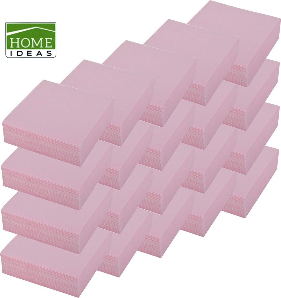 1000 Servietten rosa 33x33cm 3lagig 1/4 Falz Papierserviette Papiertuch Deko