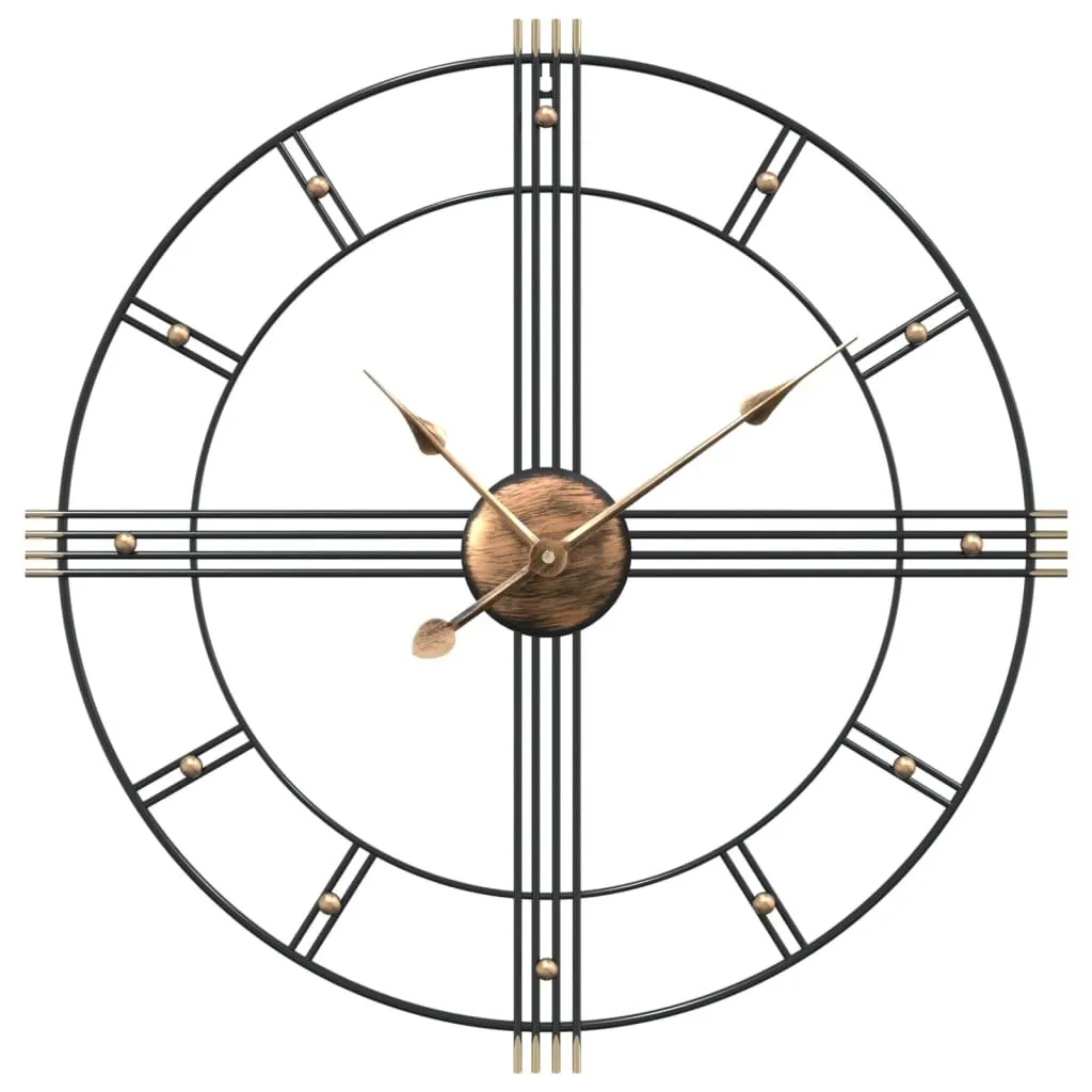 Orologio in Ferro Nero Ø60 cm | Qualità Premium Meccanismo Silenzioso