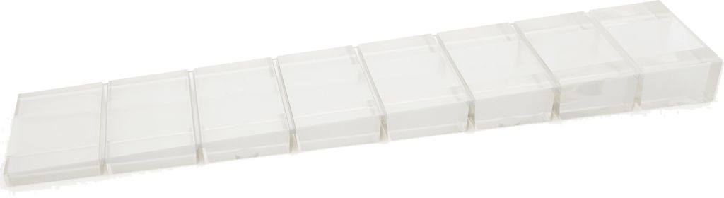 100x sossai Möbelkeile mit Soll-Bruchstelle in Transparent Unterlegkeile Ausgleichskeile