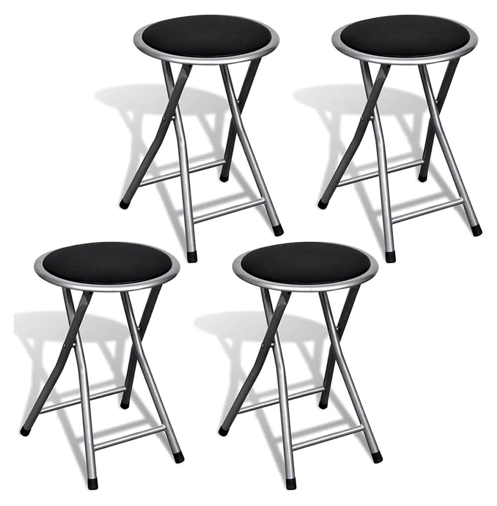 4er Set Klapphocker aus Kunstleder