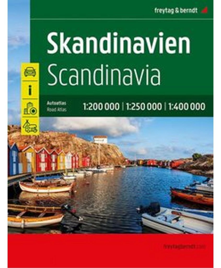 Skandinavien, Autoatlas 1:200.000 - 1:400.000, freytag & Produktbild 