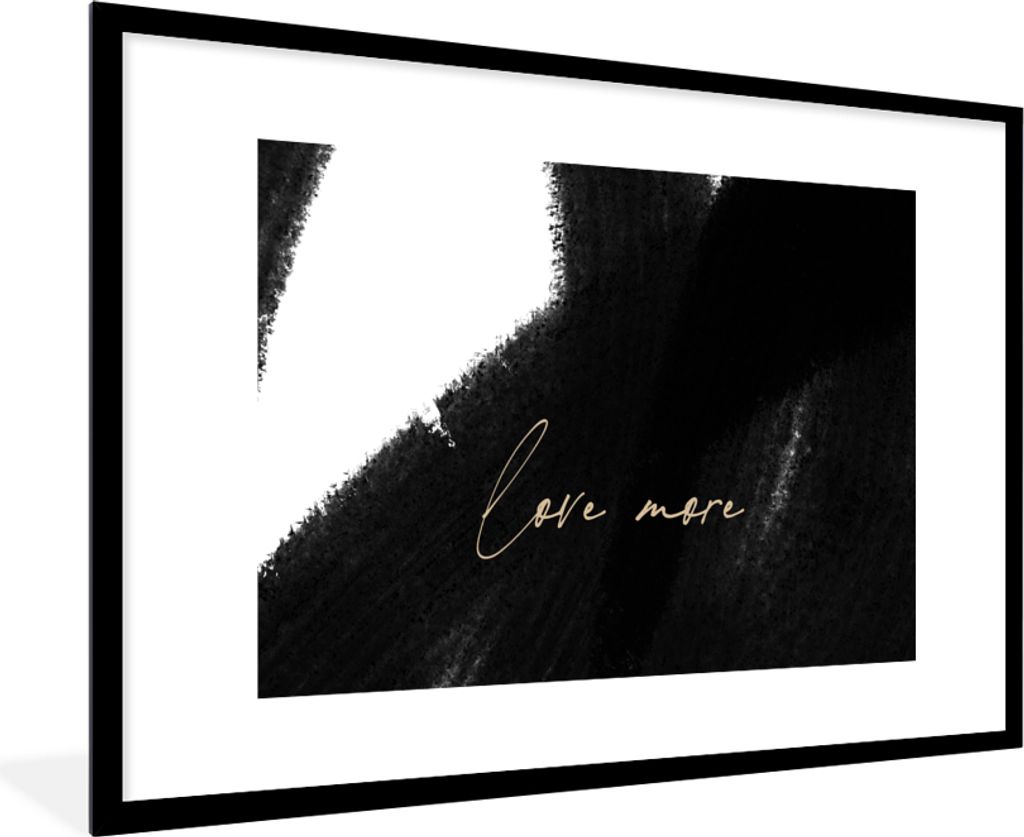 MuchoWow® Gerahmtes Poster Text - Abstrakt - Liebe mehr - Produktbild 