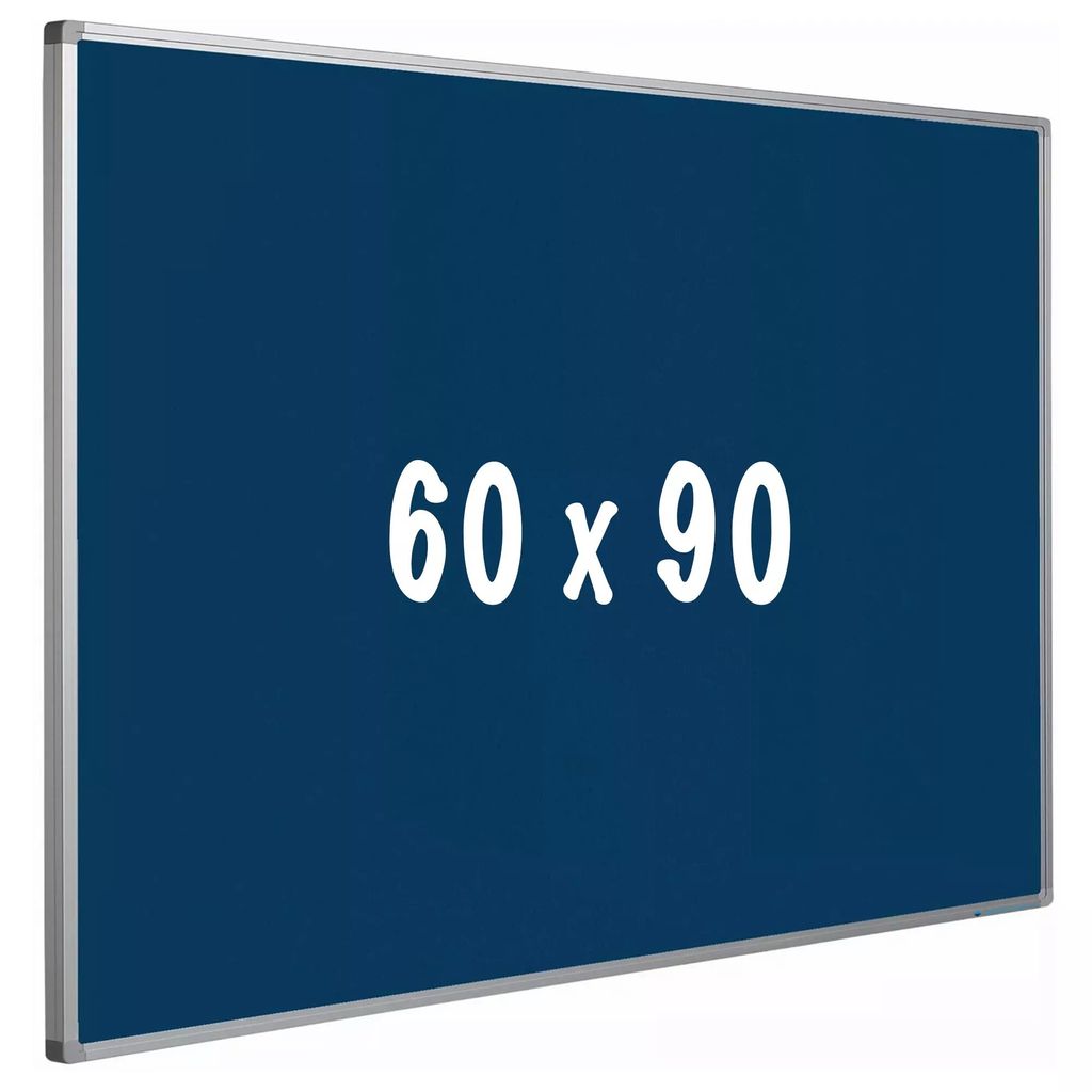 Pinnwand Kork PRO Modesto - Aluminiumrahmen - Einfache Montage - Reißzwecken - Blau - Pinnwände - 60x90cm