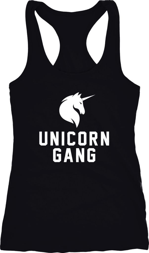 Einhorn Shirt Tank-Top Unicorn Gang Moonworks schwarz M