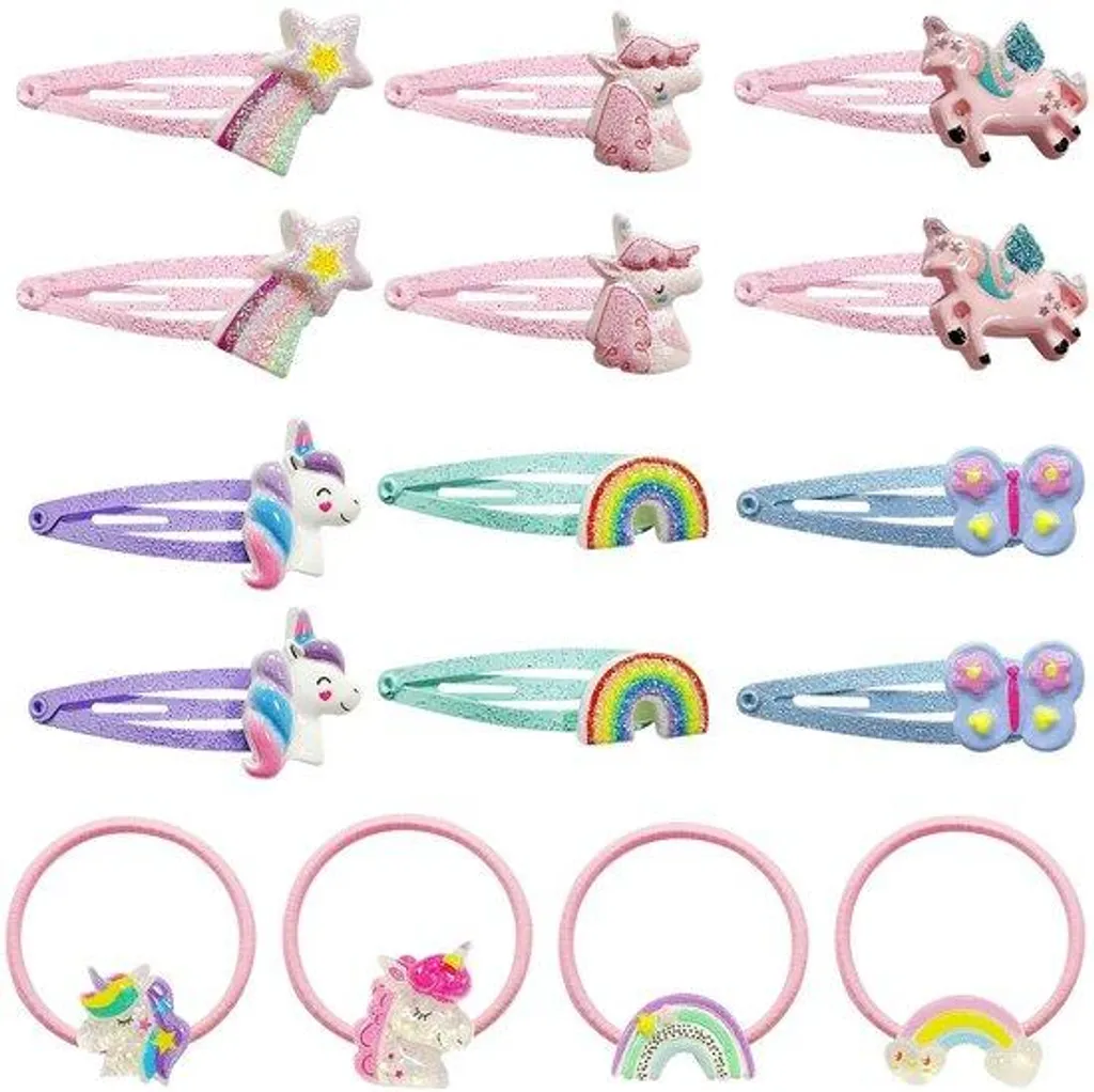 Barrette licorne pour fille avec mèches colorées accessoires cheveux