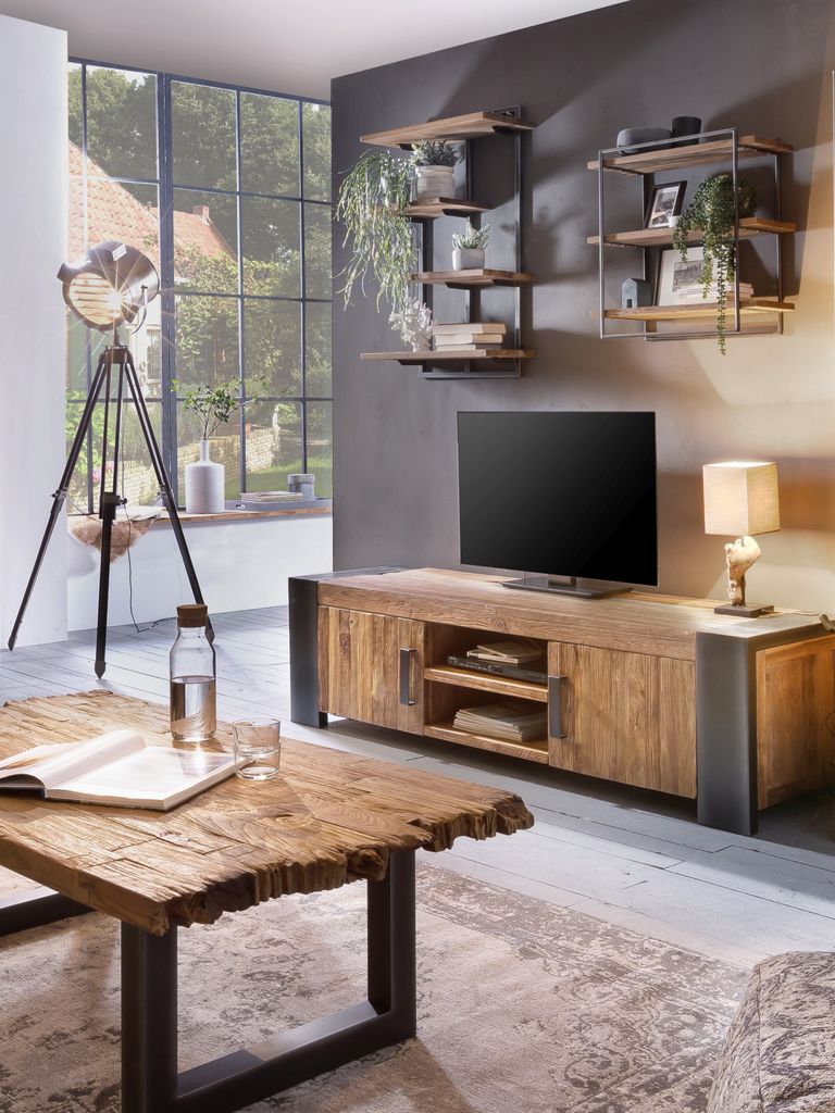 SIT Möbel Wandregal mit 4 Böden | Teak-Holz natur | Gestell Produktbild 8
