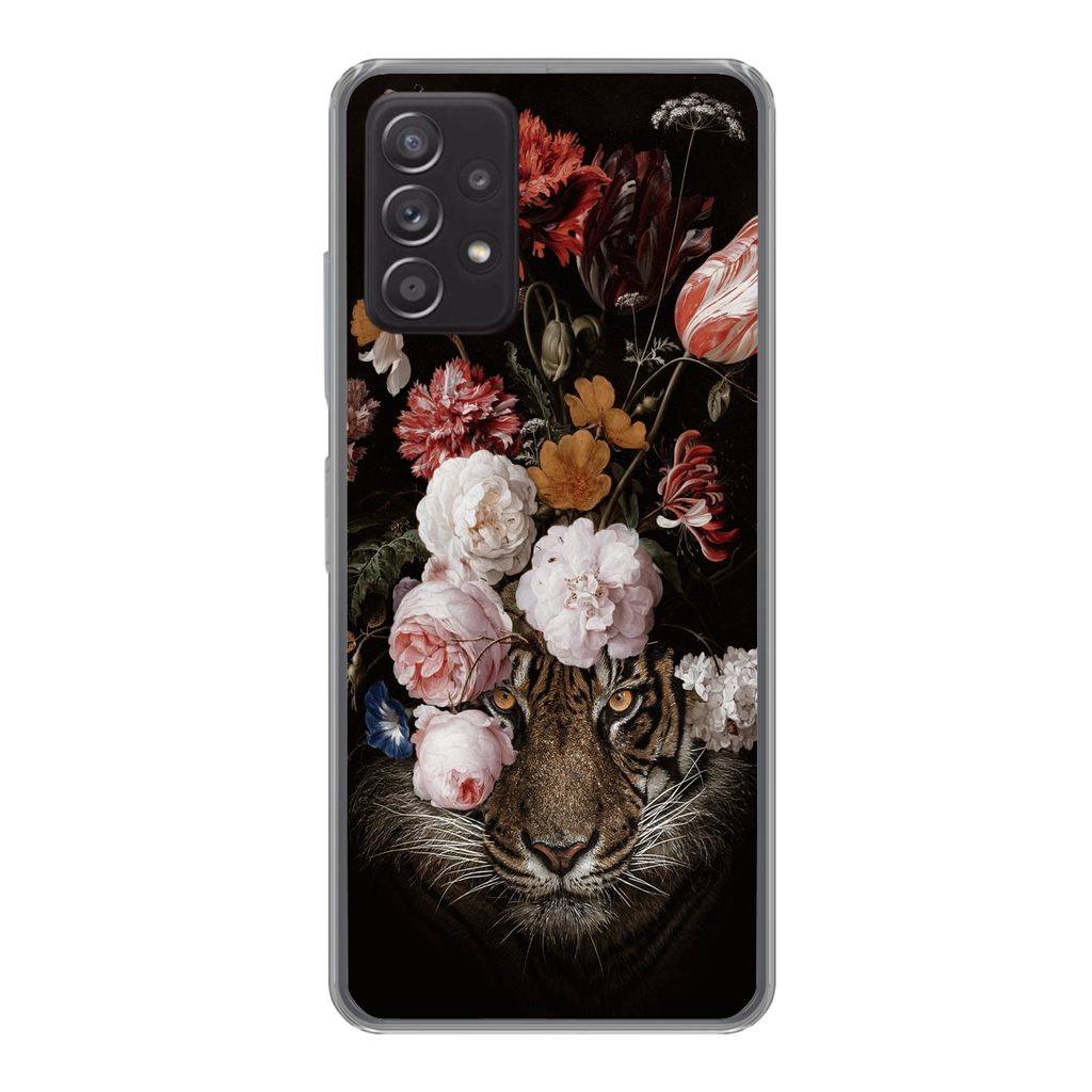MuchoWow Handyhülle Schutzhülle Hülle für Samsung Galaxy A33 5G Blumen - Jan Davidsz de Heem - Tiger - Gemälde - Stillleben - Alte Meister S...