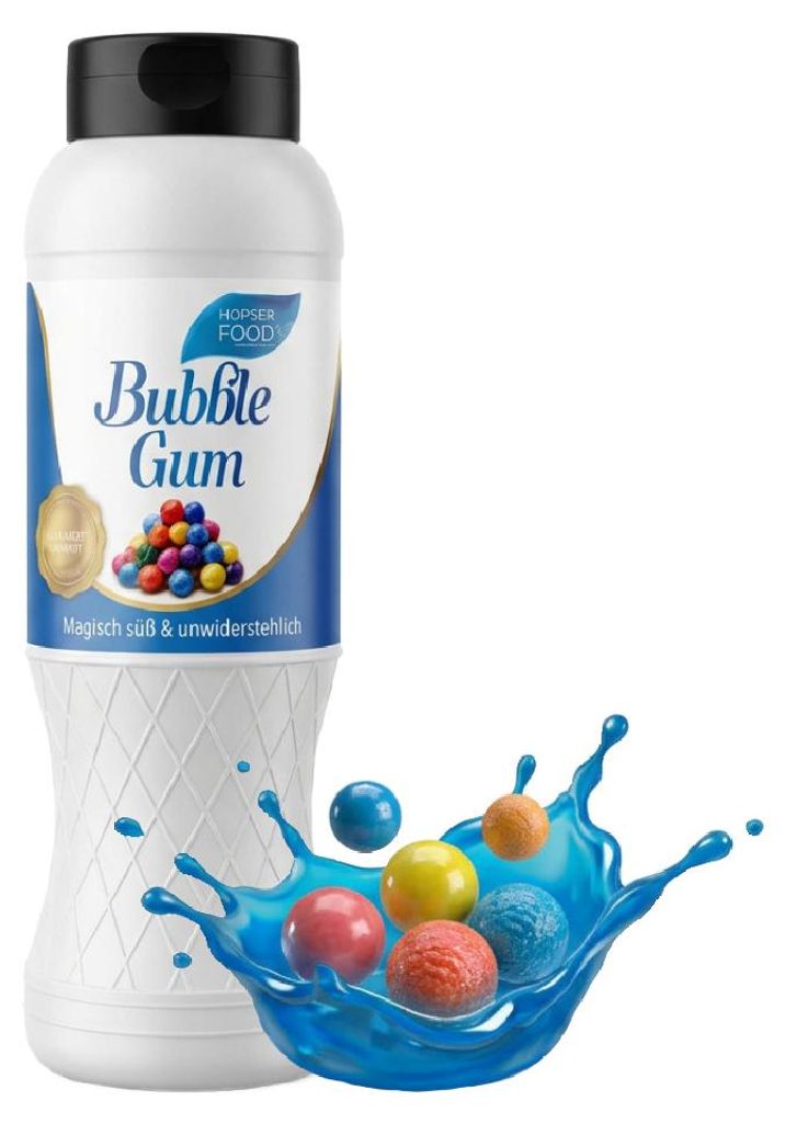 Bubble Gum Topping Sauce 1 kg für Eis Desserts Waffeln Produktbild 