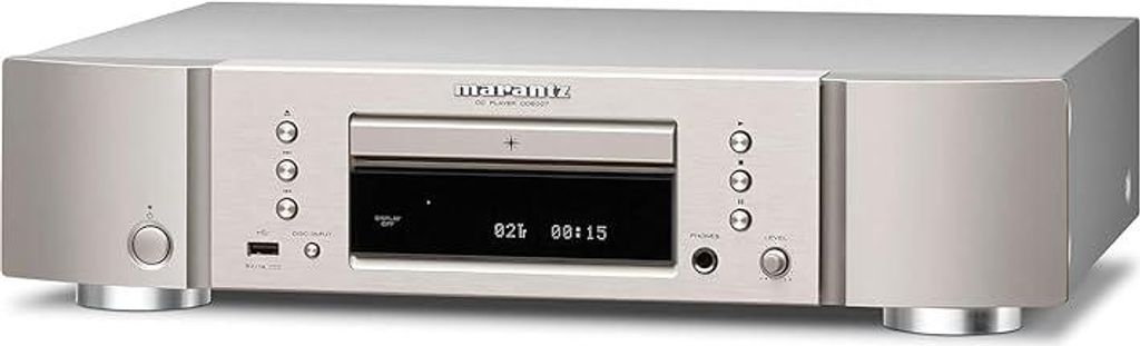 Marantz CD6007 HiFi CD Player, CD Spieler, CD- und CD-R/RW-Wiedergabe, USB, Kopfhörer-Verstärker, Silber-Gold, CD6007/N1SG