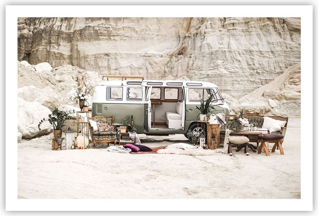 Poster - Poster ohne Rahmen - Wohnmobil Boho Möbel - Produktbild 