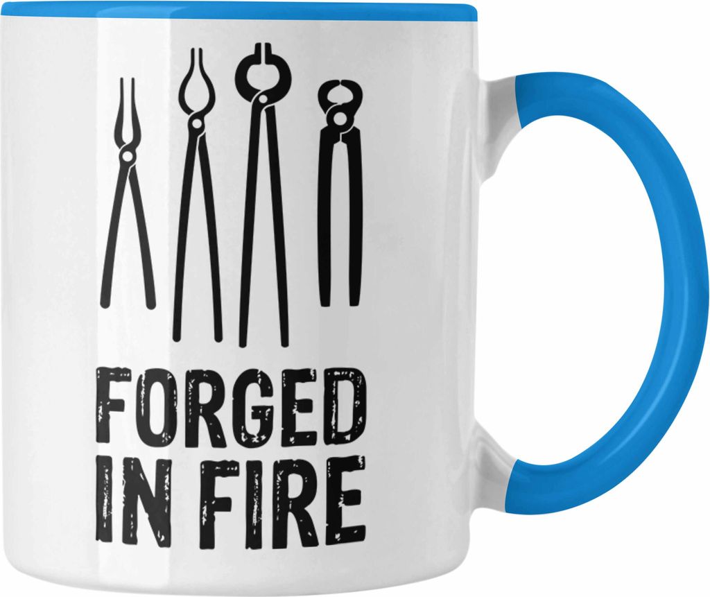 Trendation - Schmied Geschenke Tasse Spruch Hufschmied Kaffeetasse Geschenkidee (Blau)