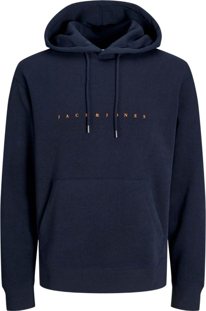 JACK & JONES Bequemer Kapuzenpullover mit dezentem Schriftzug Robust Größe: L