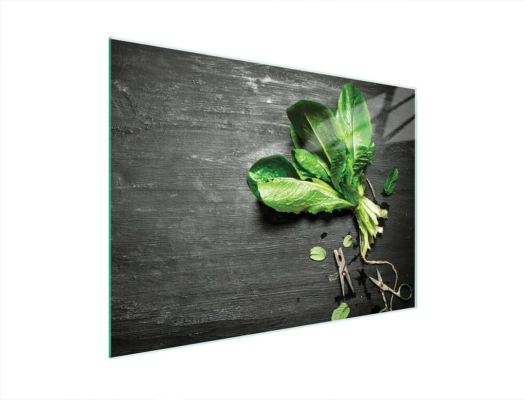 Tagliere Vetro 40x30 Basilico Temperato - Protezione Piano Cottura
