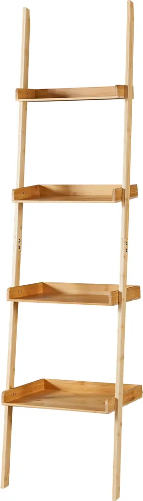 Étagère échelle Göinge bambou 4 niveaux : gagnez de la place au sol