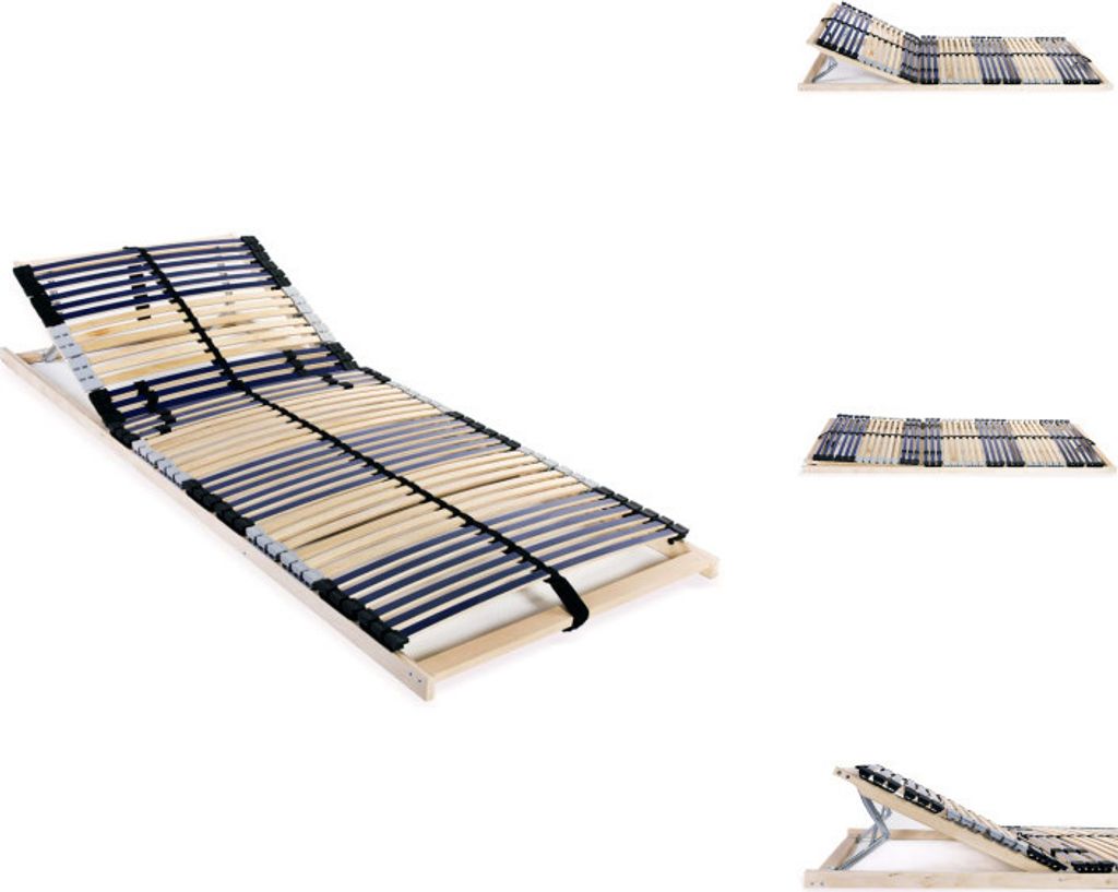 vidaXL Lattenrost mit 42 Latten 7 Zonen 90 x 200 cm - Betten & Bettgestelle