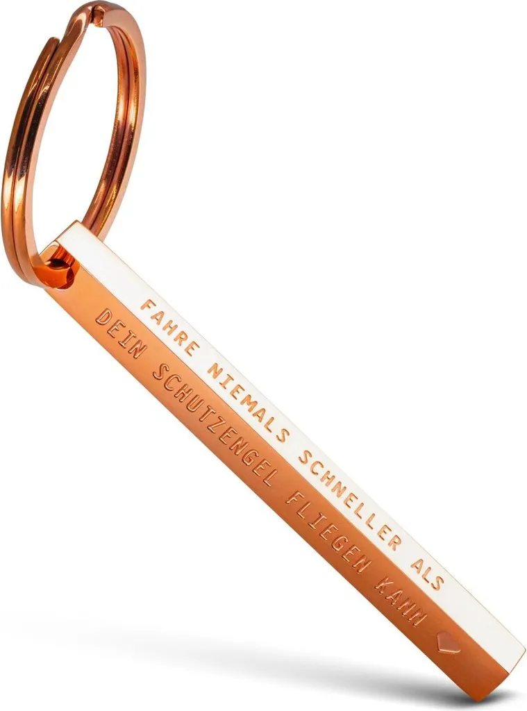 Porte-clés Cadeau Permis de Conduire Ange Gardien - Cuboid Acier Argent