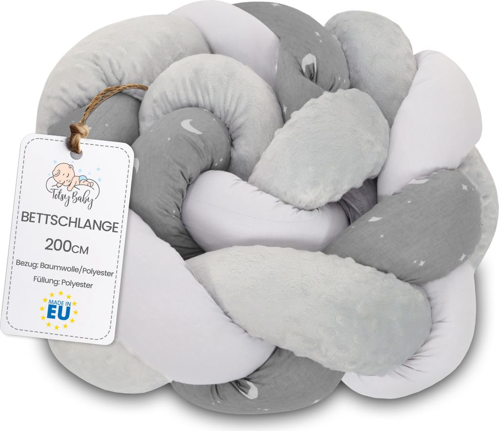 Kuschelkissen 200 cm Minky Monde geflochtenes flauschiges Kinder-Dekokissen Zierkissen