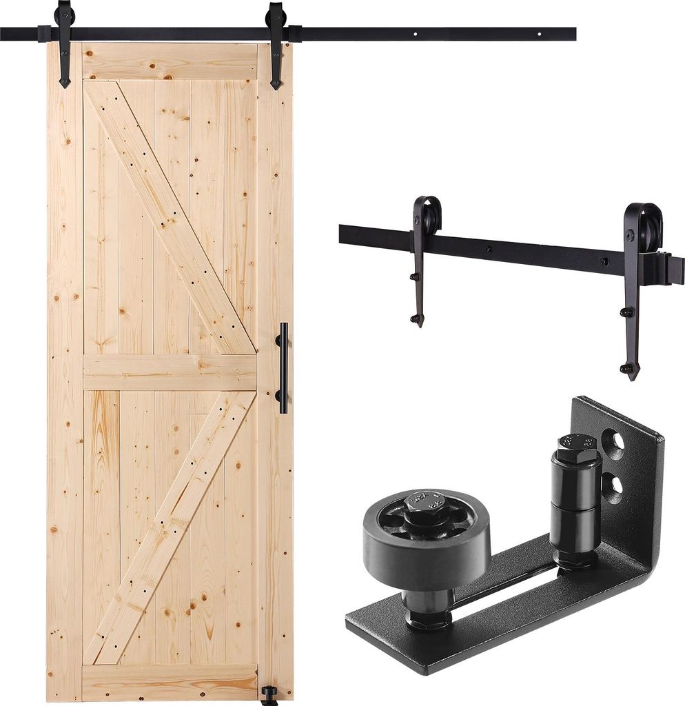 SucceBuy Scheunentor und Hardware-Kit, 76,2 x 213,4 cm Produktbild 