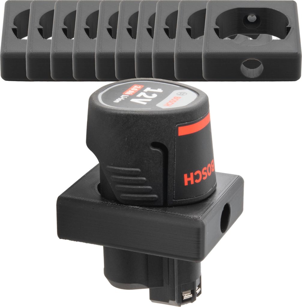 10x Akku Halter für Bosch 12V Halterung Akku Wandhalter Produktbild 