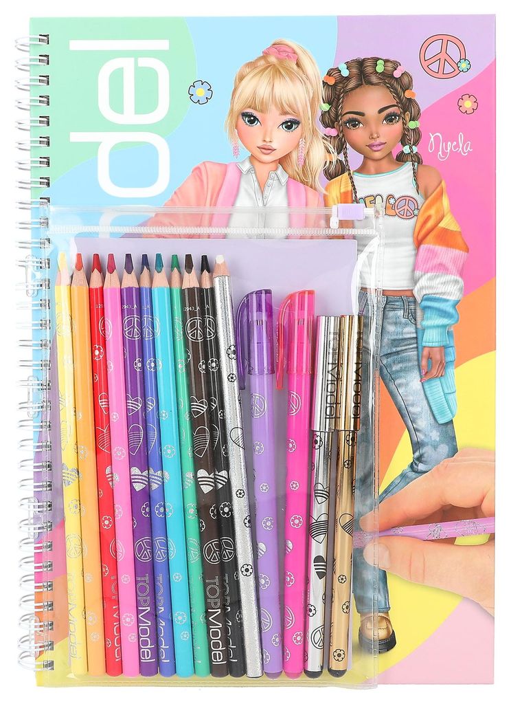 TOPModel - Cahier de coloriage avec crayons - Set Image du produit 