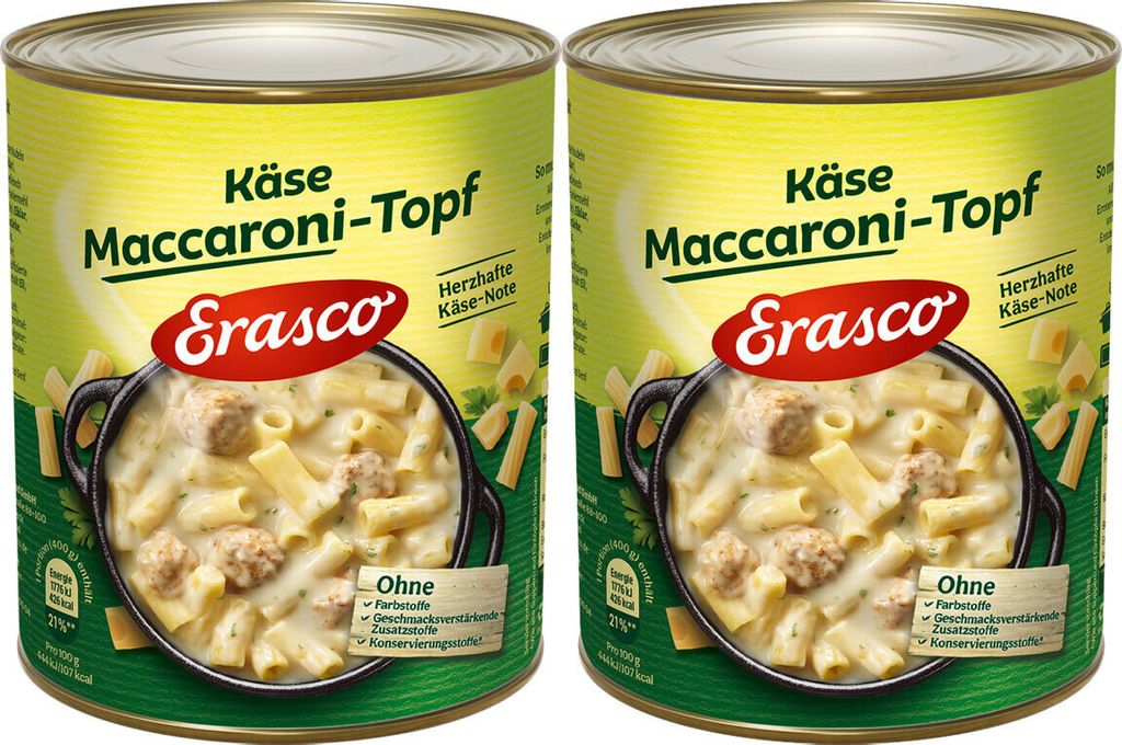 Erasco Schweizer Käse Maccaroni mit herzhaftem Käse Note Produktbild 