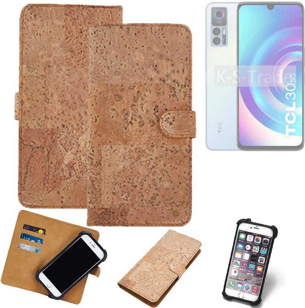 K-S-Trade Hülle kompatibel mit TCL 30 5G  Kork Handyhülle Produktbild 