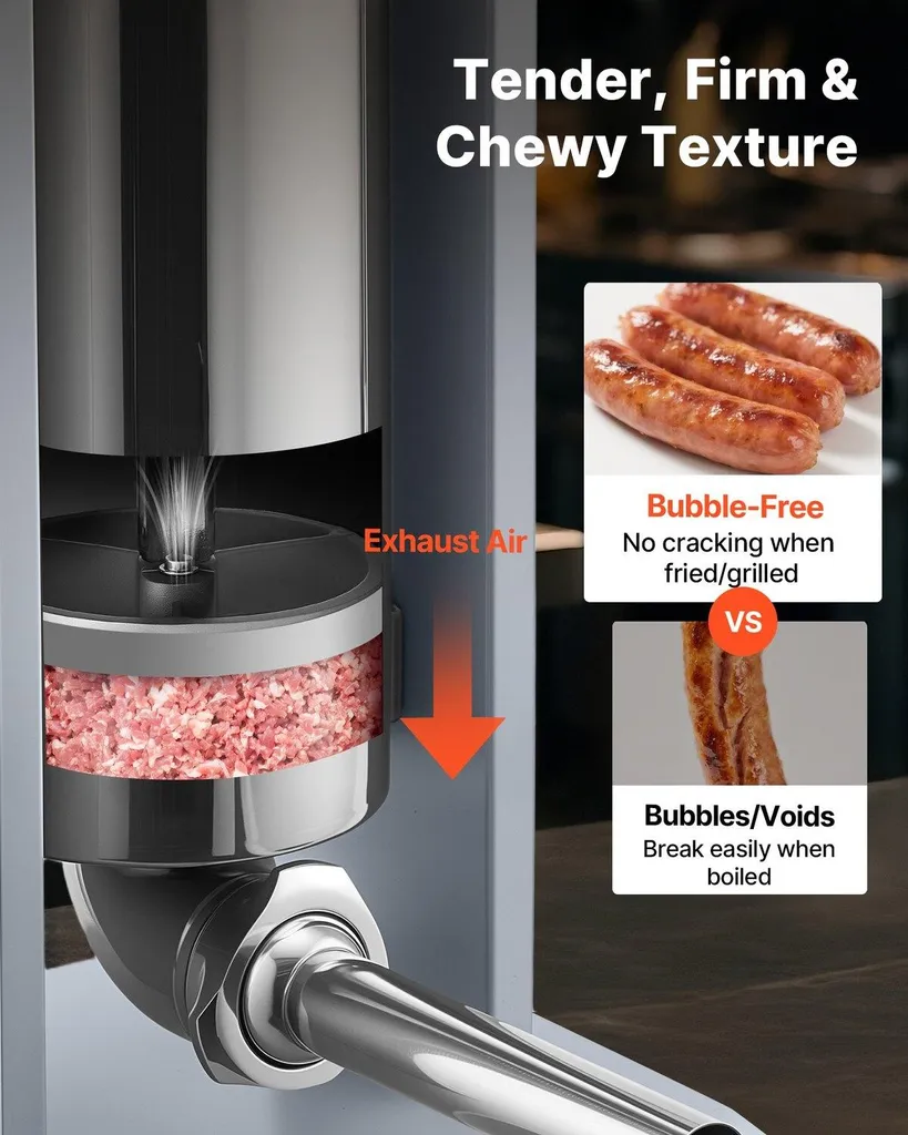 Machine à saucisses verticale de 5 litres en acier inox à deux vitesses - 3