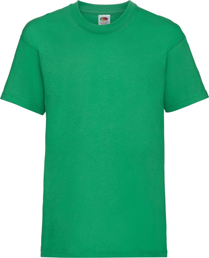 Fruit of the Loom Kinder T-Shirt, kurzärmlig (2 Stück/Packung) BC4269 (7-8 Jahre (128)) (Kelly Grün)