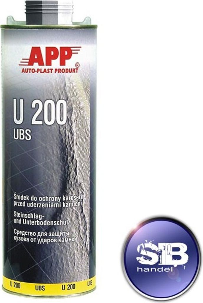 APP U200 Steinschlagschutz UBS überlackierbar Spritzware schwarz 1Ltr.