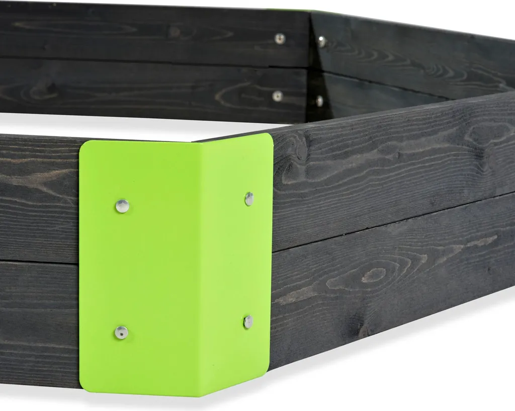 Bac à Sable Hexagonal en Bois EXIT Aksent 160x140 cm pour Enfant