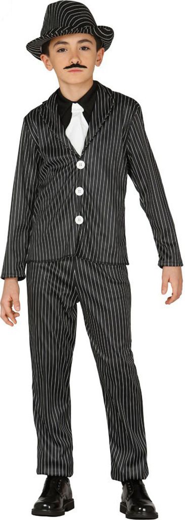 Gangster Mafia Anzug für Jungen Gr. 110-146, Größe:128/134 Produktbild 