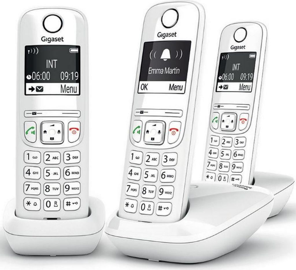 Trio.eco Dect.100mem.ml.aut14h.blanc. - Gigaset Image du produit 