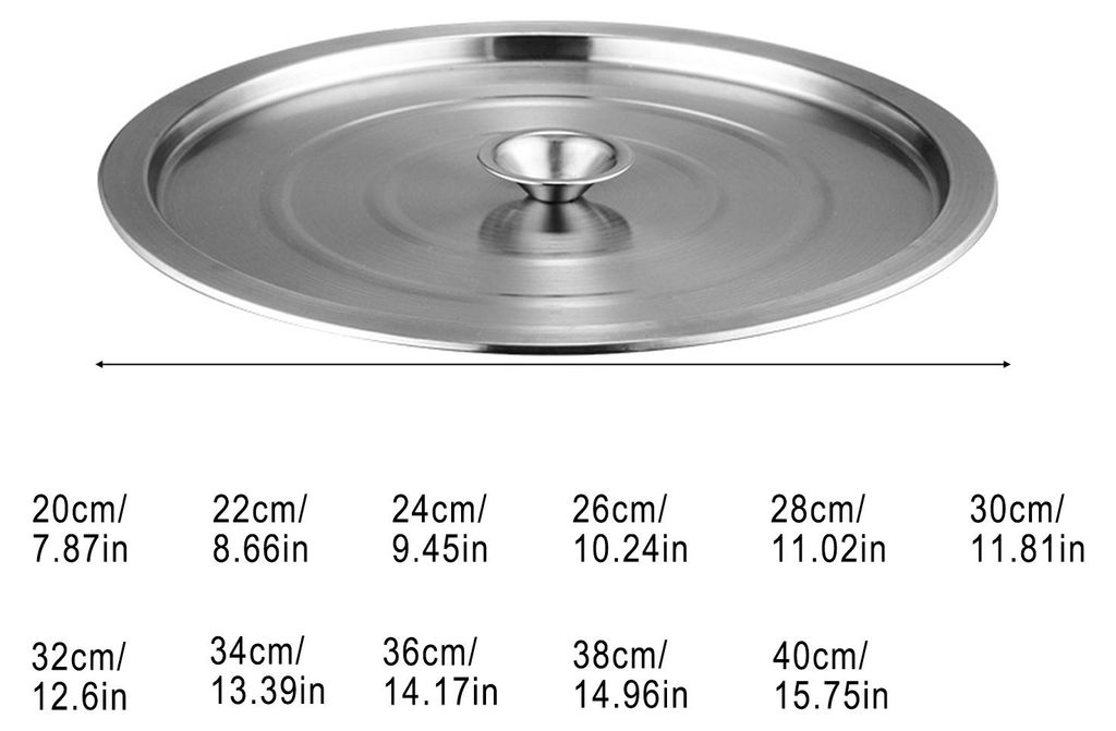 Universeller, dampfbeständiger Edelstahl-Topfdeckel mit hitzebeständigem Knaufgriff und leicht zu öffnendem Deckel für Gläser und Töpfe – K...