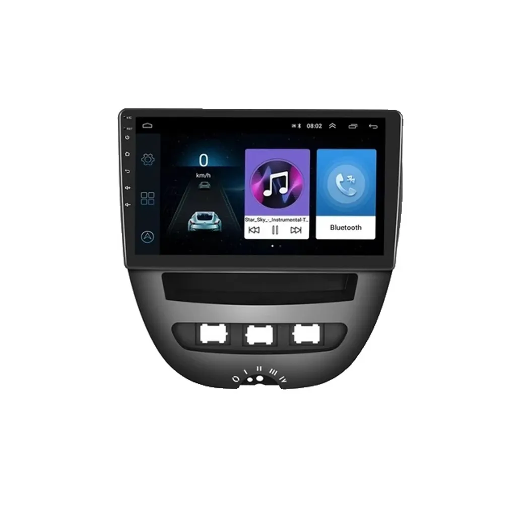 Autoradio Android avec Navigation GPS Intégrée 1 DIN Écran 16Go