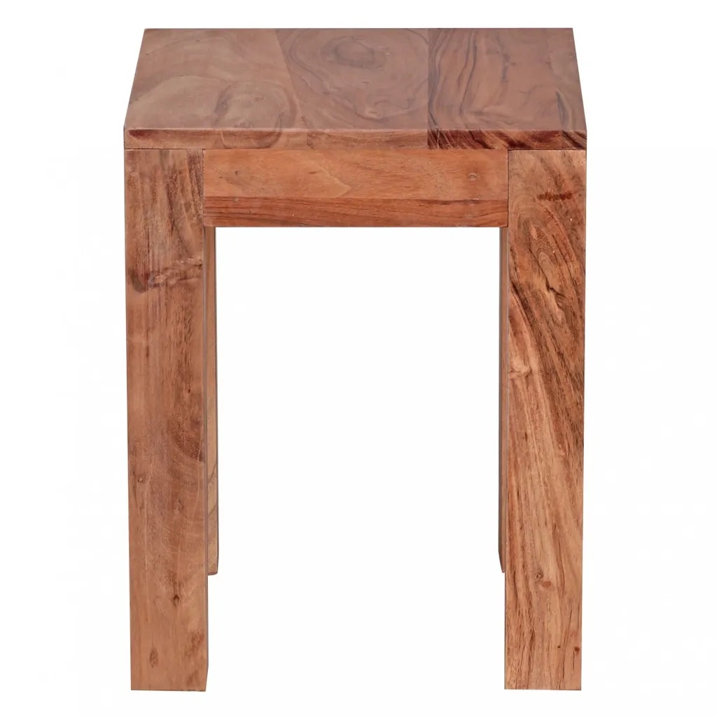 Bout de Canapé en Acacia Massif : Petite Table d'Appoint Style Nature - 3