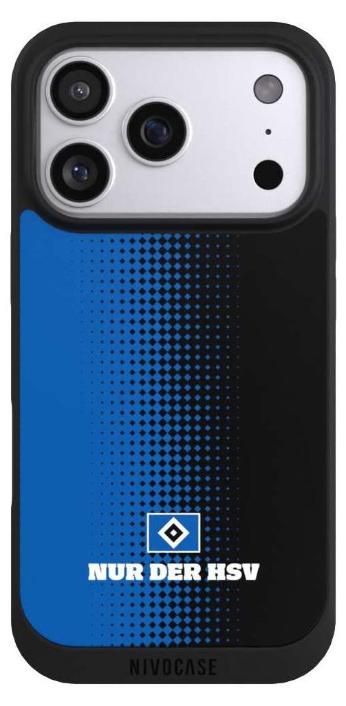 NIVOCASE Handyhülle für Apple iPhone 17 Pro Hülle NIVOpure Case Schwarz HSV Logo Offizielles Lizenzprodukt