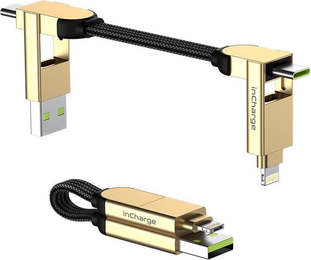nabíjecí kabel inCharge X - zlatý Obrázek produktu 1