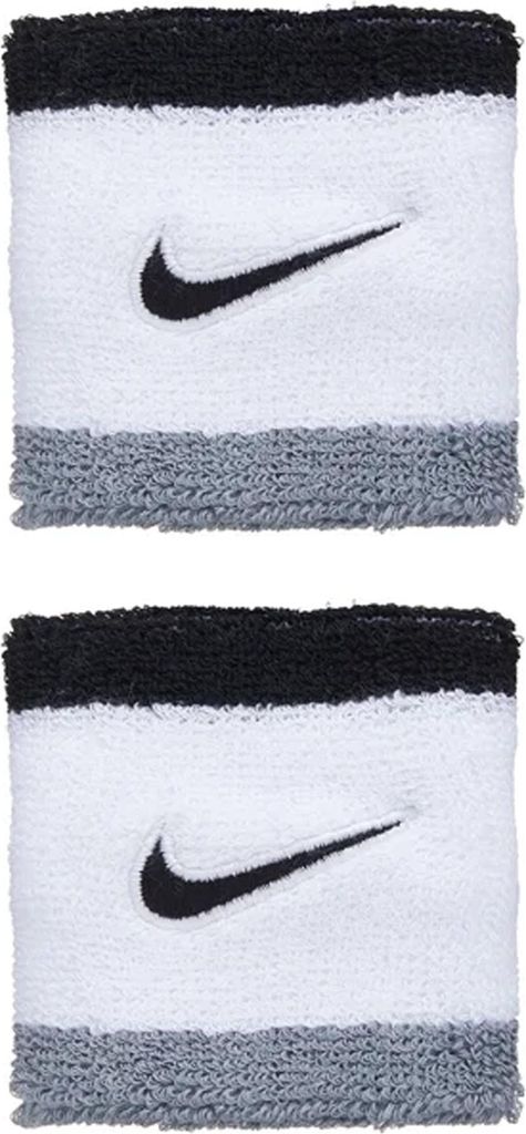 Nike - "Classic" Schweißband (2er-Pack) CS2566 (Einheitsgröße) (Weiß/Grau/Schwarz)