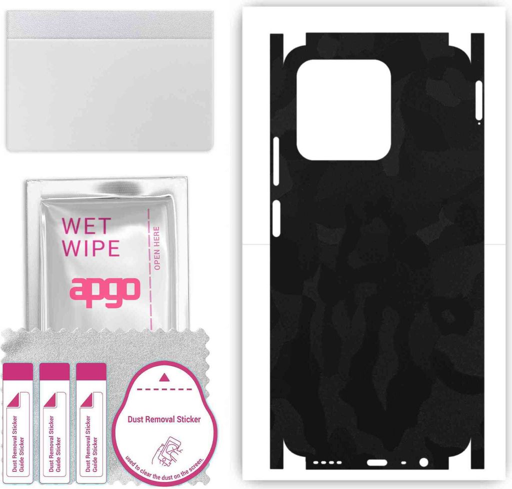 apgo Rückseite + Seiten Schutzfolie, Skin, kompatibel mit Realme Narzo N53, Hinten Displayschutzfolie aus Vinylfolie, kratzfest, einfache Montage ...