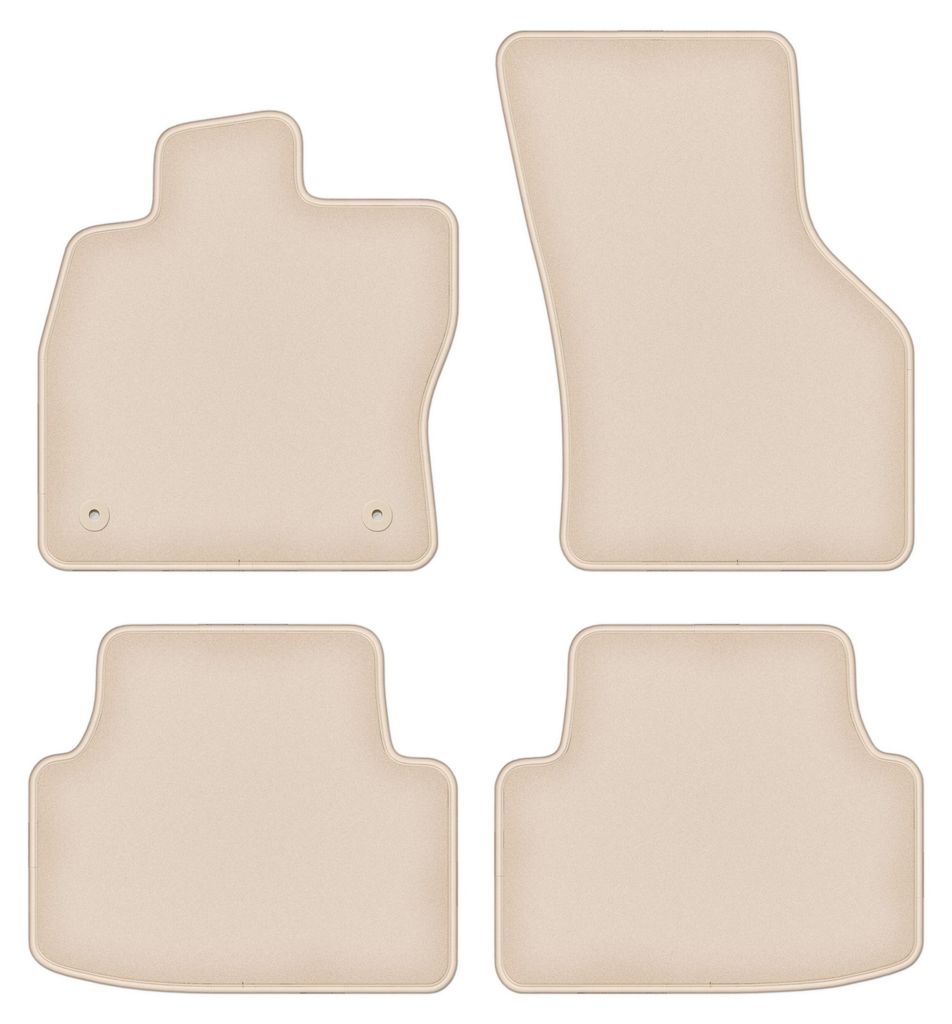 DURBAN Beige Velours-Fußmatten-Set für Cupra LEON KL 5-türig, sportstourer (35cm) (2020-2024)