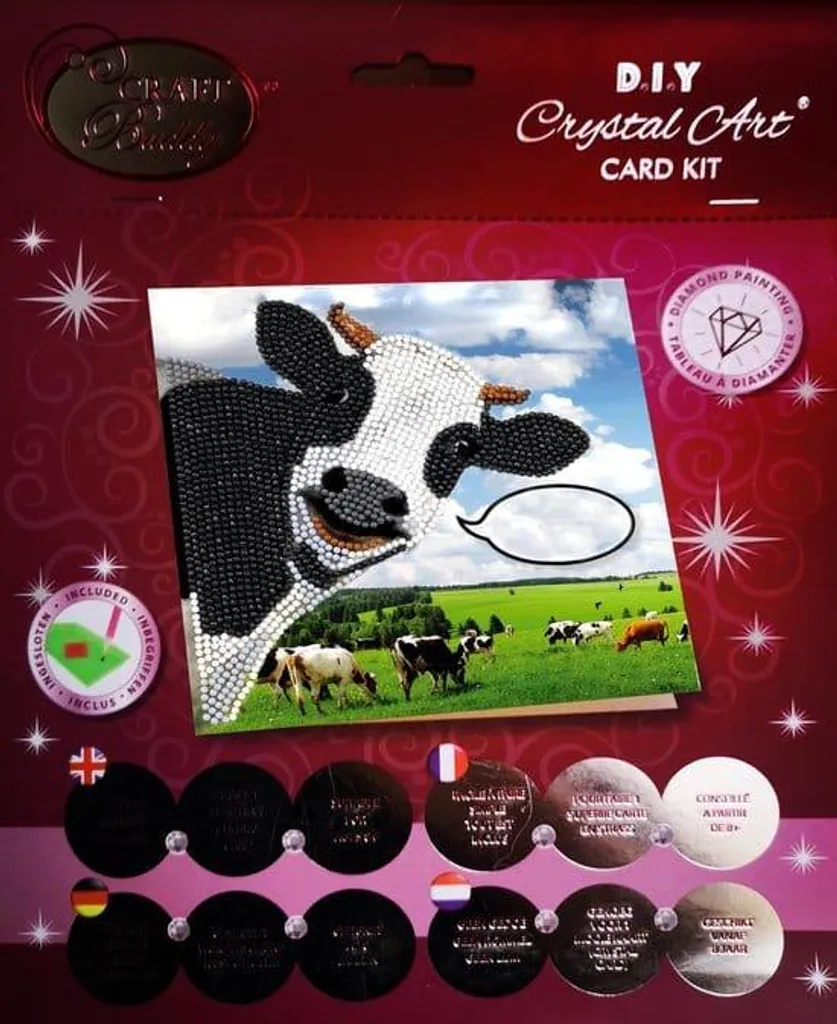 Peinture au diamant : finissez vos cadeaux avec cette carte vache DIY