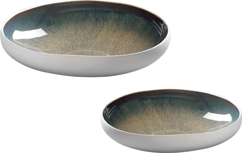 Coupes Mascagni design argenté : Duo de vide-poches format généreux