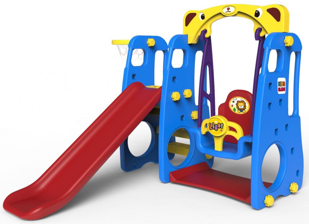 Kinderrutsche mit Schaukel 3in1 blau