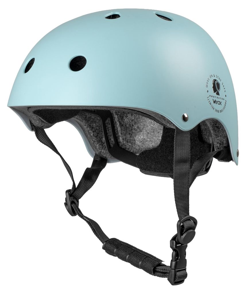 Vayox Fahrradhelm Protector VA0422GMS Verstellbar von 51 bis 55 CM - Größe S - für Rollschuhe, zum Skateboarden, zum Radfahren - Grün Matt