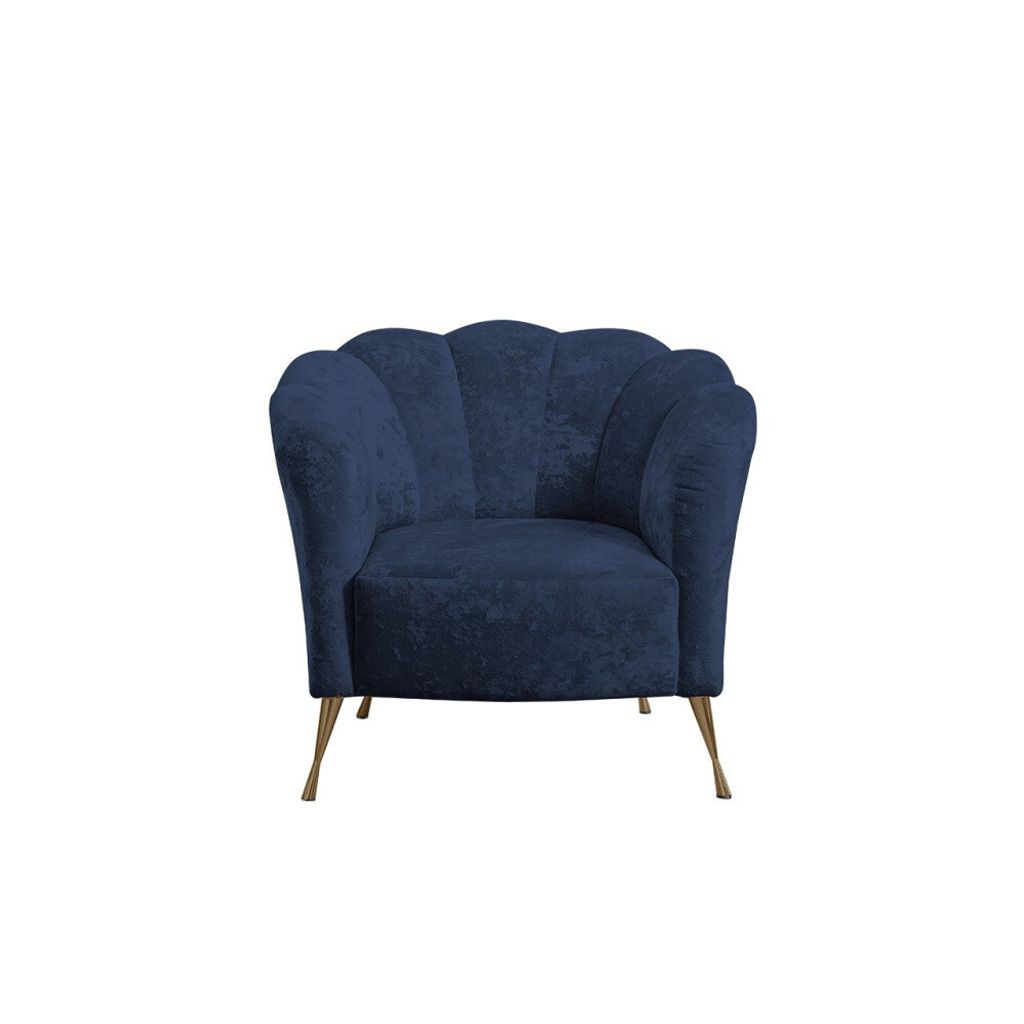 MIRJAN24 Sessel Adria, Stilvoll Polstermöbel, Modernes Design, Relaxsessel vom Hersteller (Farbe: Eureka 2127, Füße: Gold)