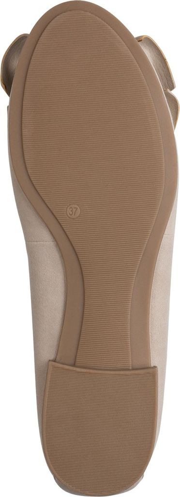 Tamaris Damen Ballerina klassisch Leder mit großer Schleife 1-22141-44, Größe:39 EU, Farbe:Beige